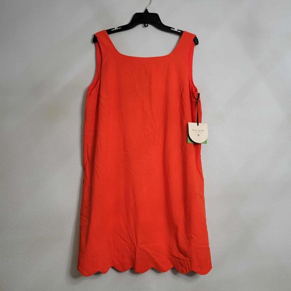 Kate Spade Bright Orange Sleeveless Mini Dress - Picture 2 of 9